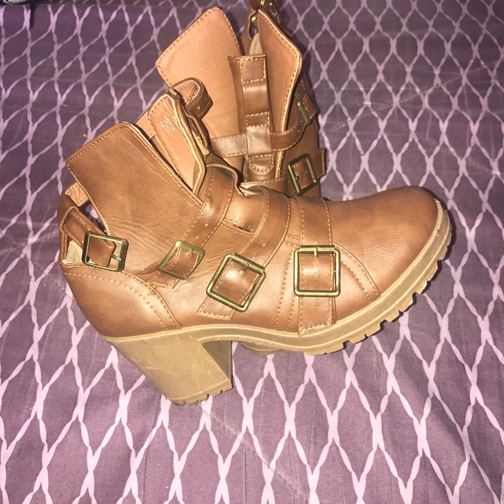Brown booties